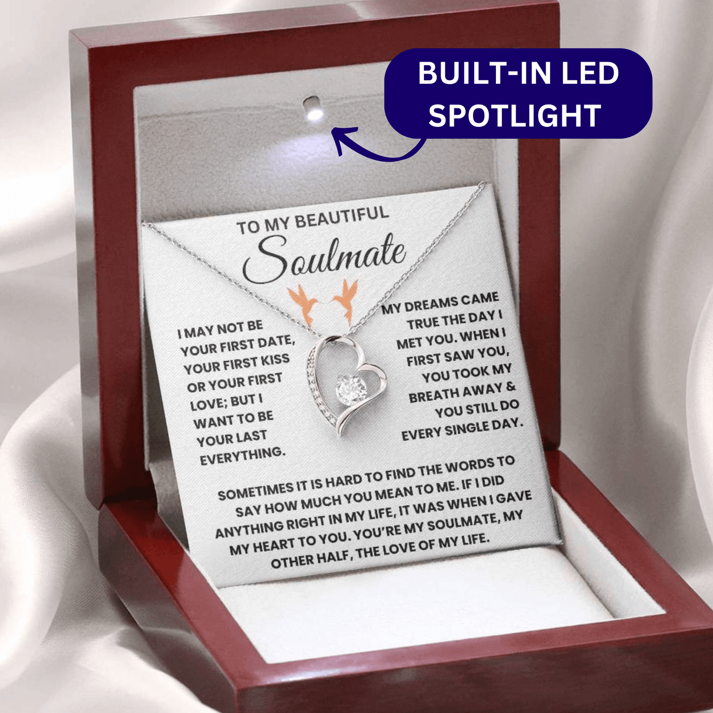 To My Beautiful Soulmate - Forever Love Necklace Gift Set - TJ044