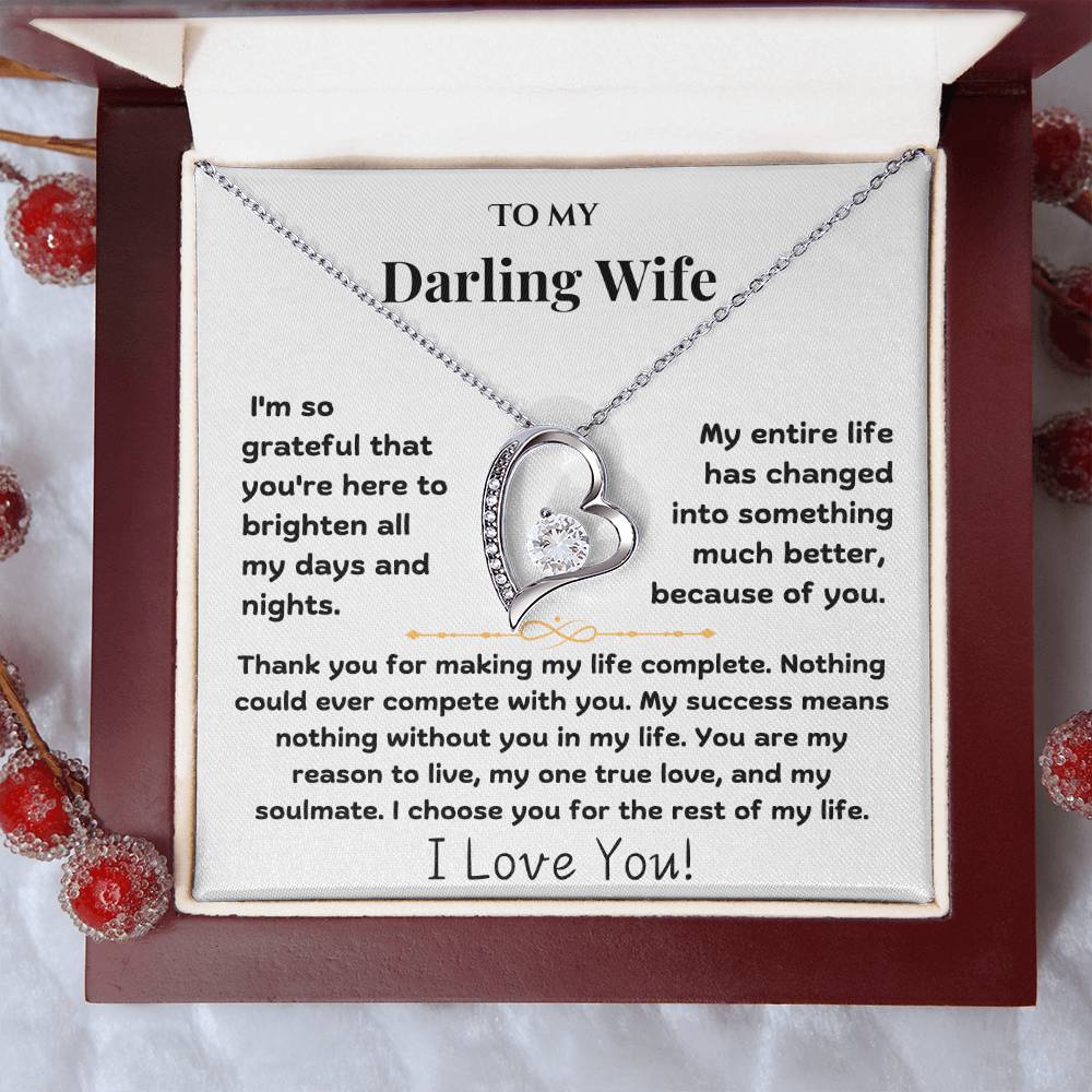 To My Darling Wife - Forever Love Necklace - TJ009