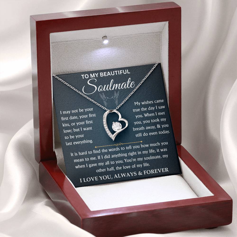 To My Beautiful Soulmate - Love Knot Necklace Gift Set - TJ083