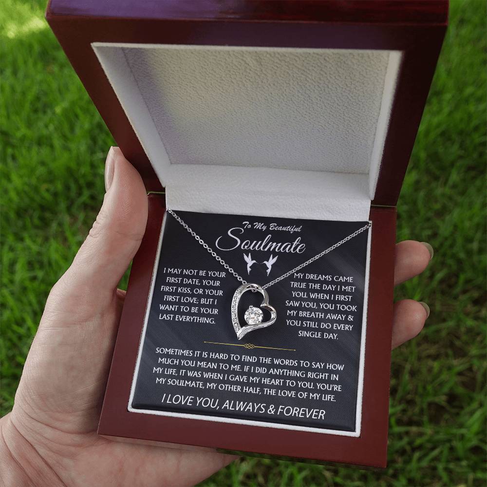To My Beautiful Soulmate - Forever Love Necklace Gift Set - TJ044V5