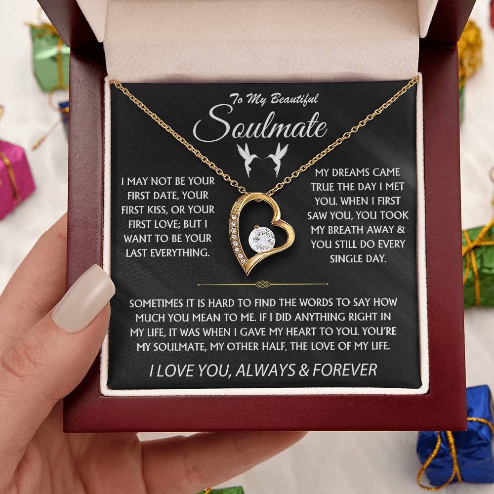 To My Beautiful Soulmate - Forever Love Necklace Gift Set - TJ044V5