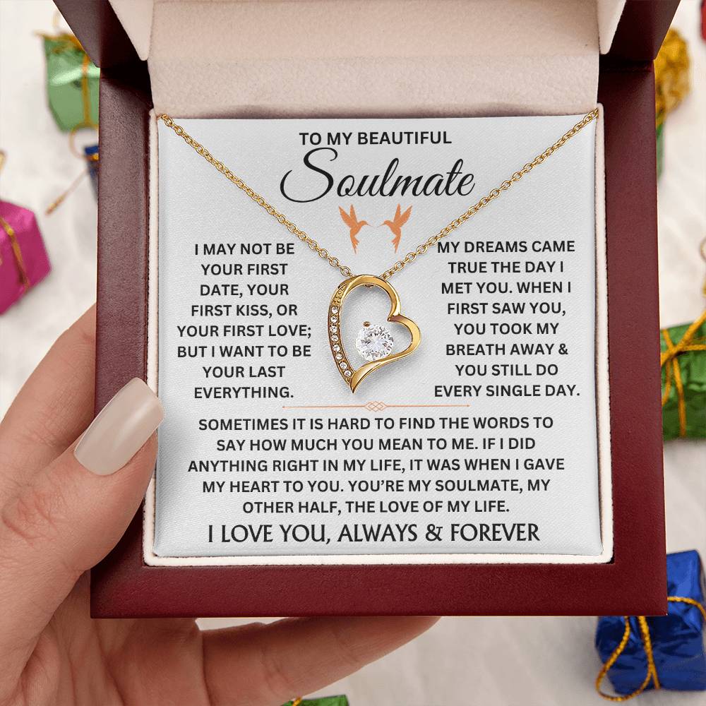 To My Beautiful Soulmate - Forever Love Necklace Gift Set - TJ044V3