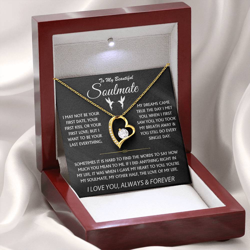 To My Beautiful Soulmate - Forever Love Necklace Gift Set - TJ044V5