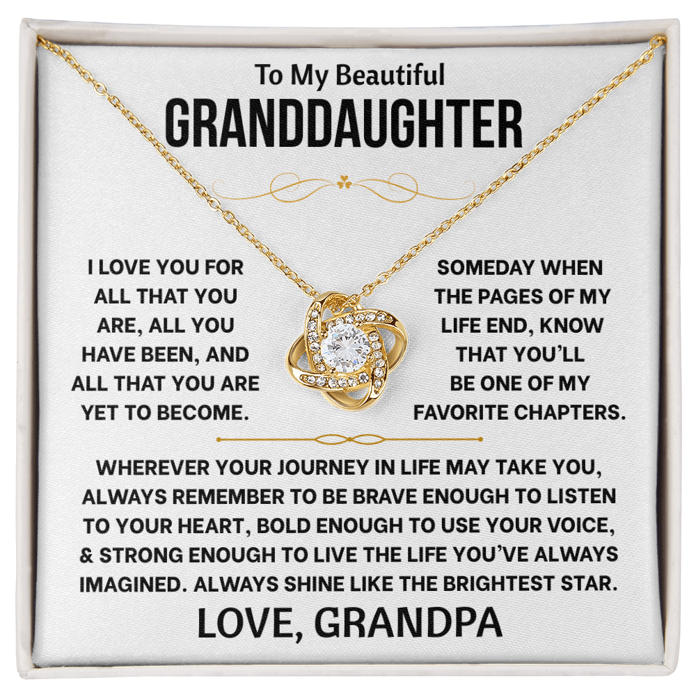 To My Beautiful Granddaughter - Love Knot Gift Set - TJ192