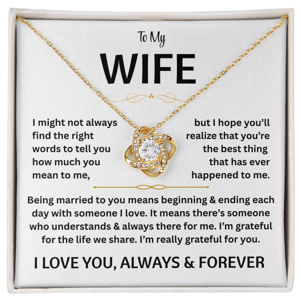 To My Wife - Love Knot Gift Set - TJ180