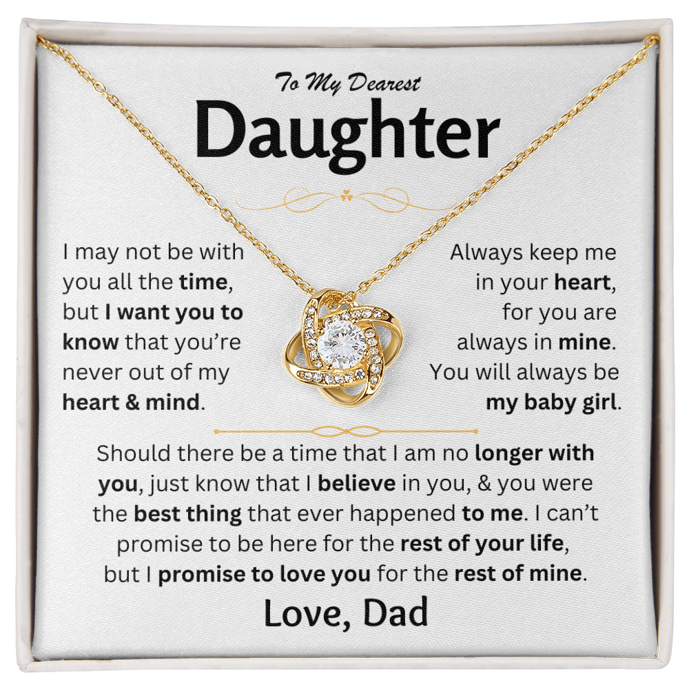 To My Dearest Daughter - Love Dad - Love Knot Gift Set - TJ151
