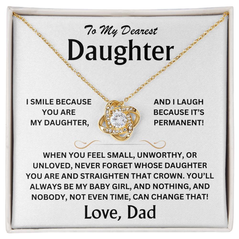 To My Dearest Daughter - Love, Dad - Love Knot Gift Set - TJ097