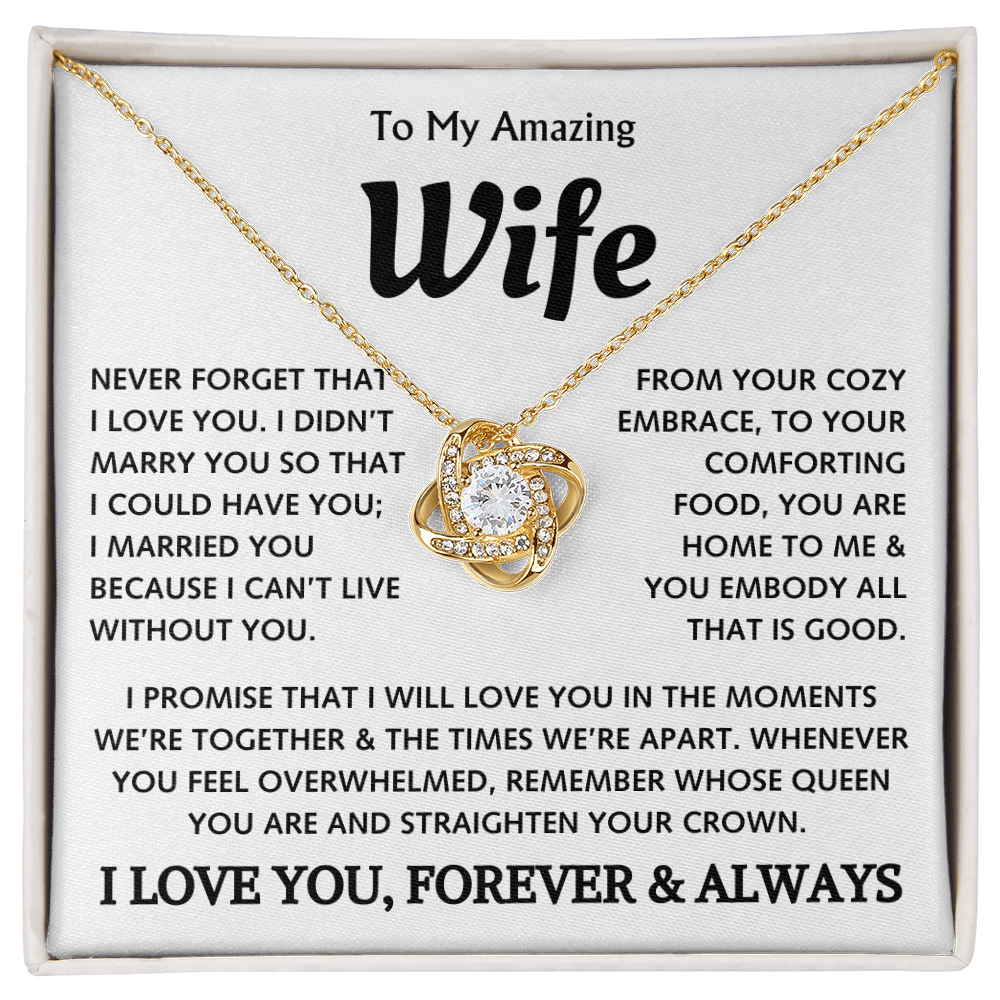 To My Amazing Wife - Love Knot Gift Set - TJ129