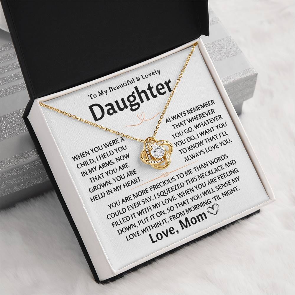 To My Beautiful & Lovely Daughter - Love knot Gift Set - TJ106