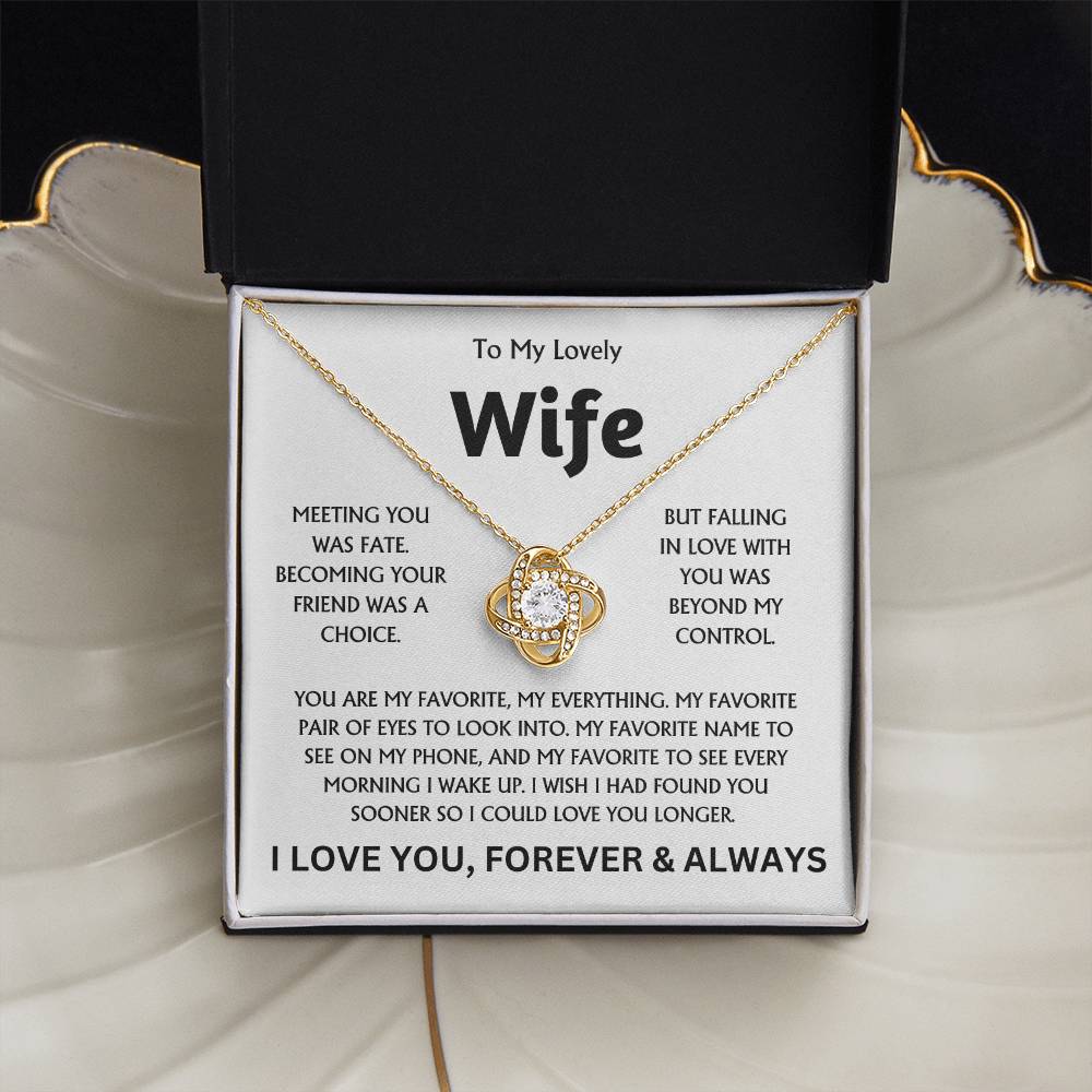 To My Lovely Wife - Love Knot Gift Set - TJ131
