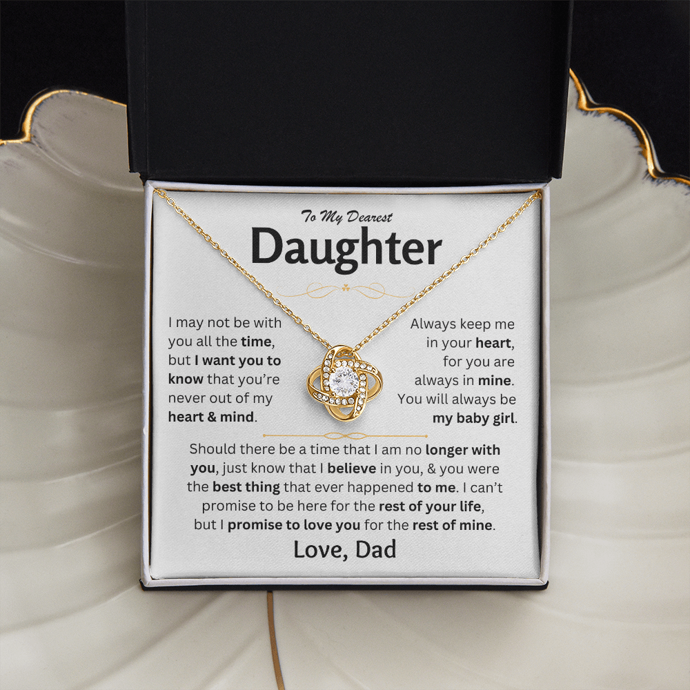 To My Dearest Daughter - Love Dad - Love Knot Gift Set - TJ151