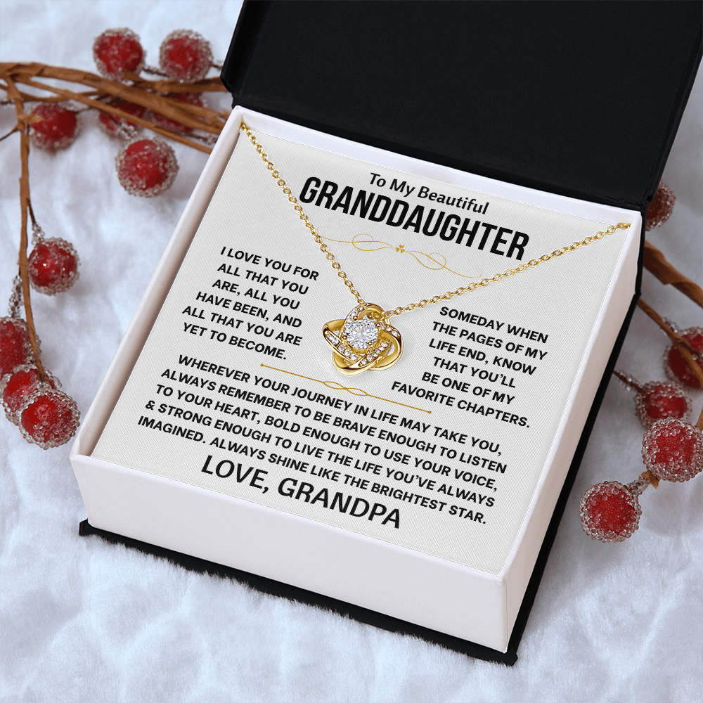To My Beautiful Granddaughter - Love Knot Gift Set - TJ192