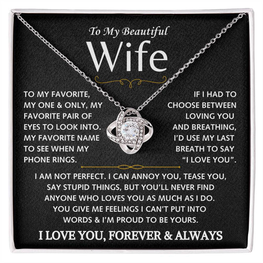 To My Beautiful Wife - Love Knot Gift Set - TJ135