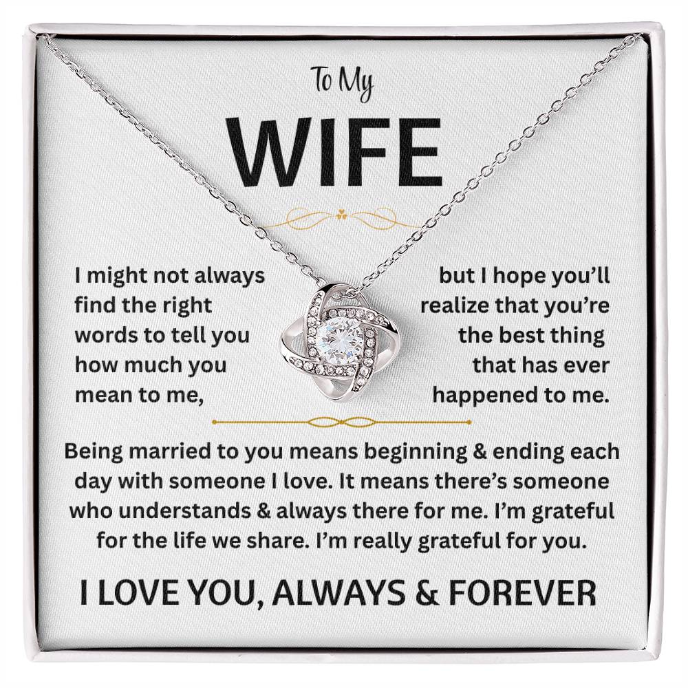 To My Wife - Love Knot Gift Set - TJ180