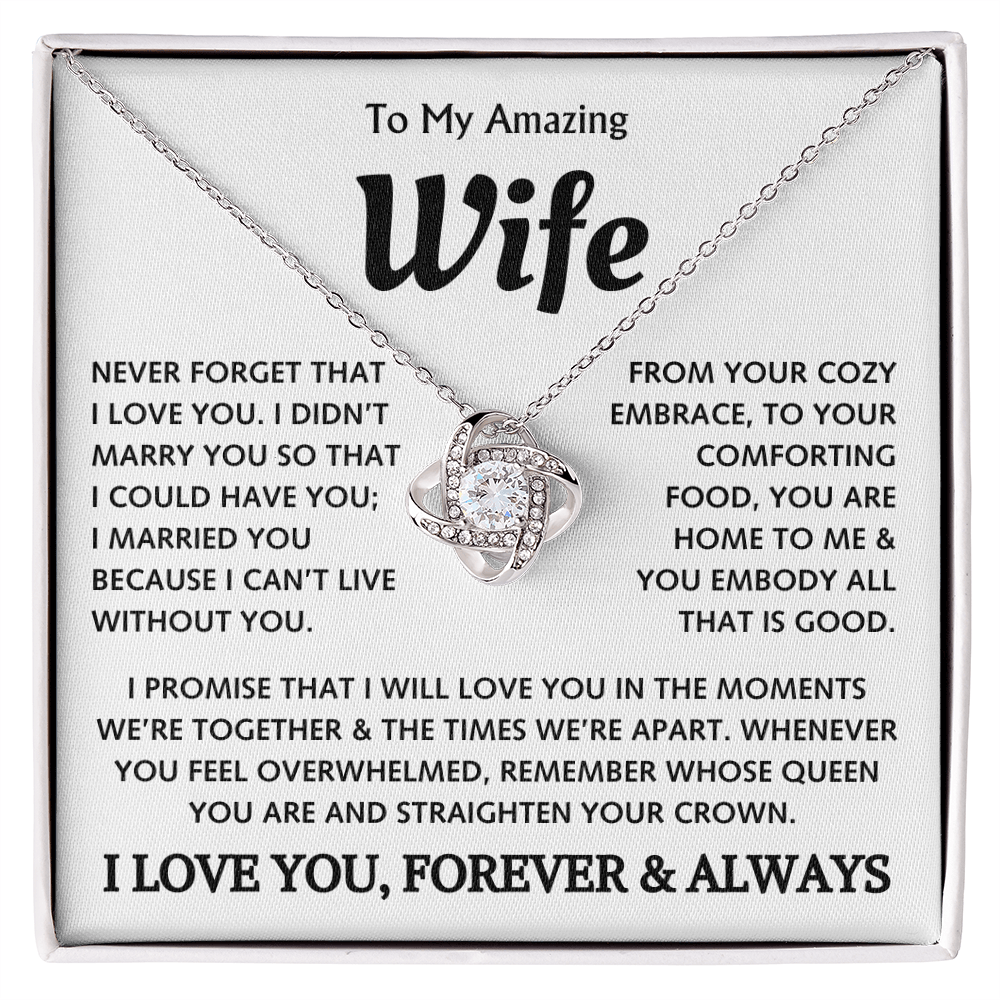 To My Amazing Wife - Love Knot Gift Set - TJ129