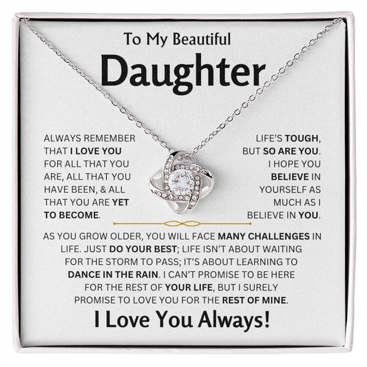 To My Beautiful Daughter - Love Knot Gift Set - TJ163