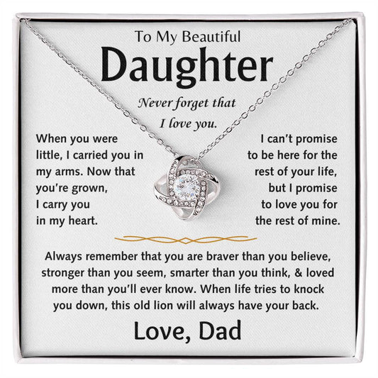 To My Beautiful Daughter - Love Knot Gift Set - TJ156