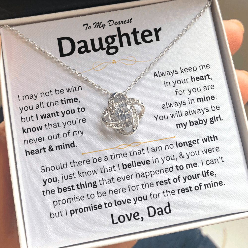 To My Dearest Daughter - Love Dad - Love Knot Gift Set - TJ151
