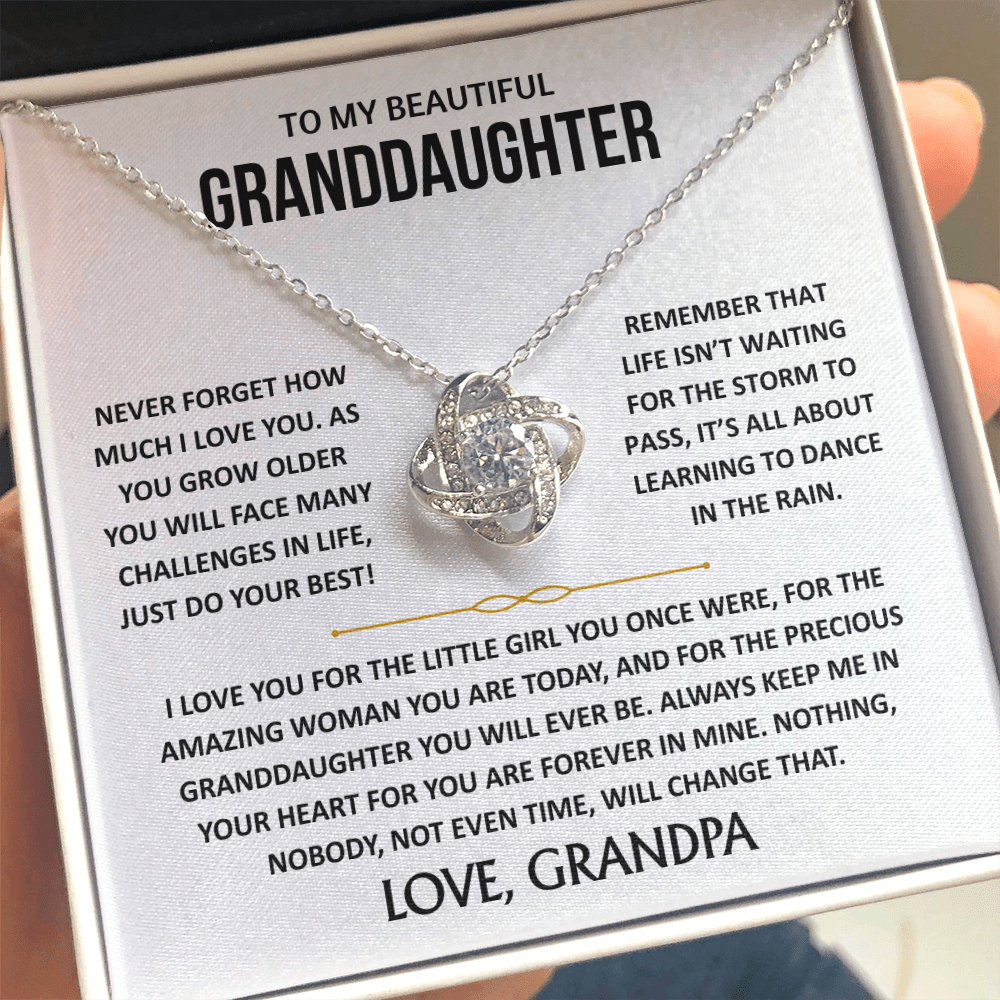 To My Beautiful Granddaughter - Love Knot Gift Set - TJ188