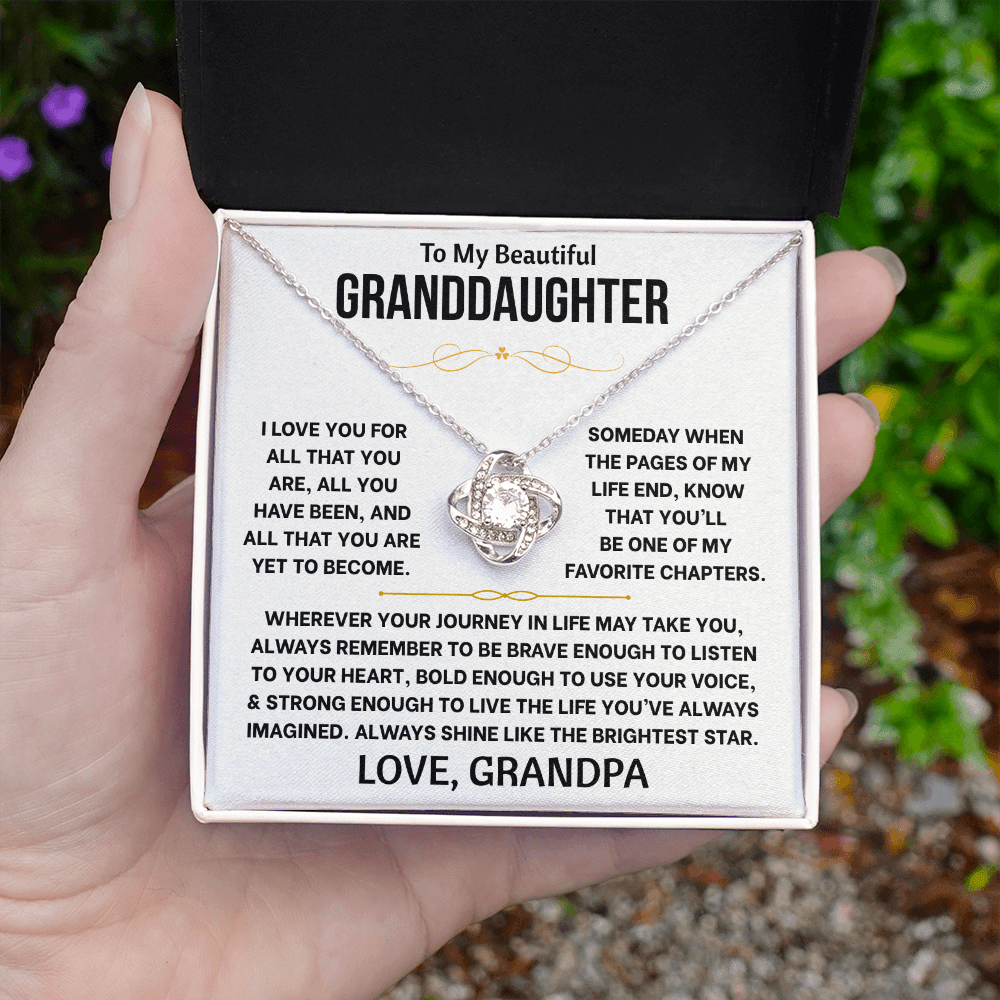 To My Beautiful Granddaughter - Love Knot Gift Set - TJ192