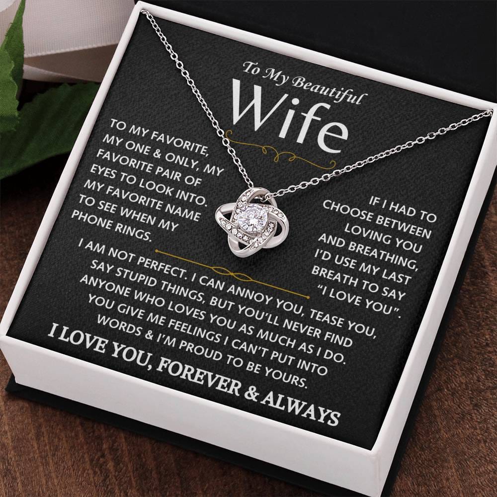 To My Beautiful Wife - Love Knot Gift Set - TJ135
