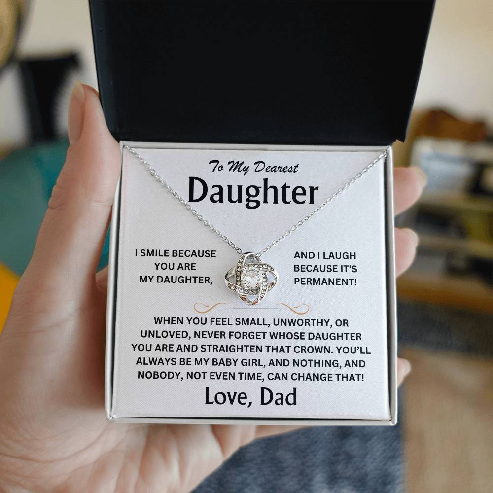 To My Dearest Daughter - Love, Dad - Love Knot Gift Set - TJ097
