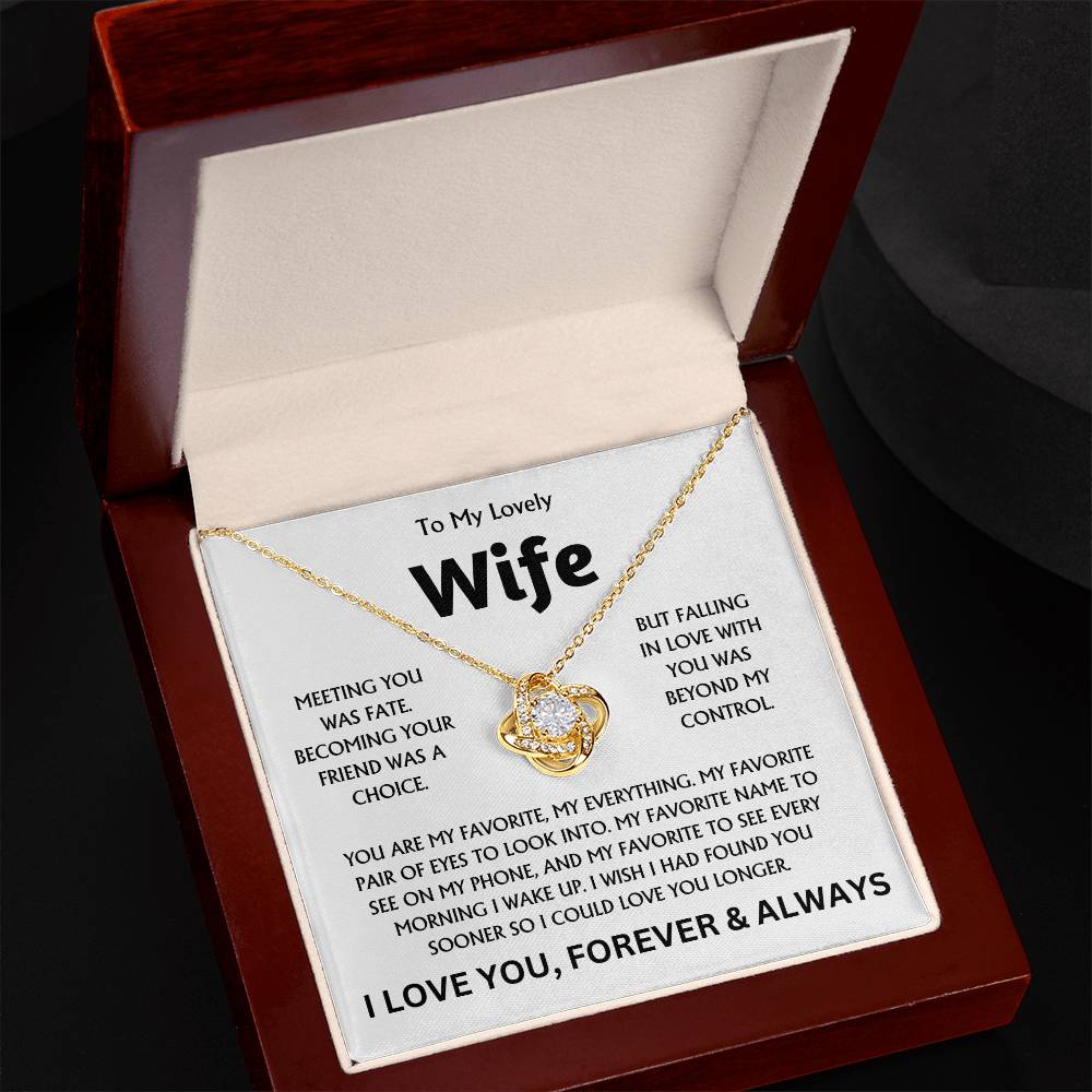 To My Lovely Wife - Love Knot Gift Set - TJ131