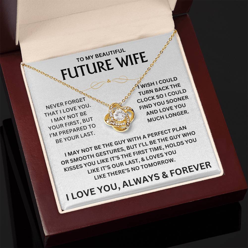 To My Beautiful Future Wife - Love Knot Gift Set - TJ139 - V1 - Personalized