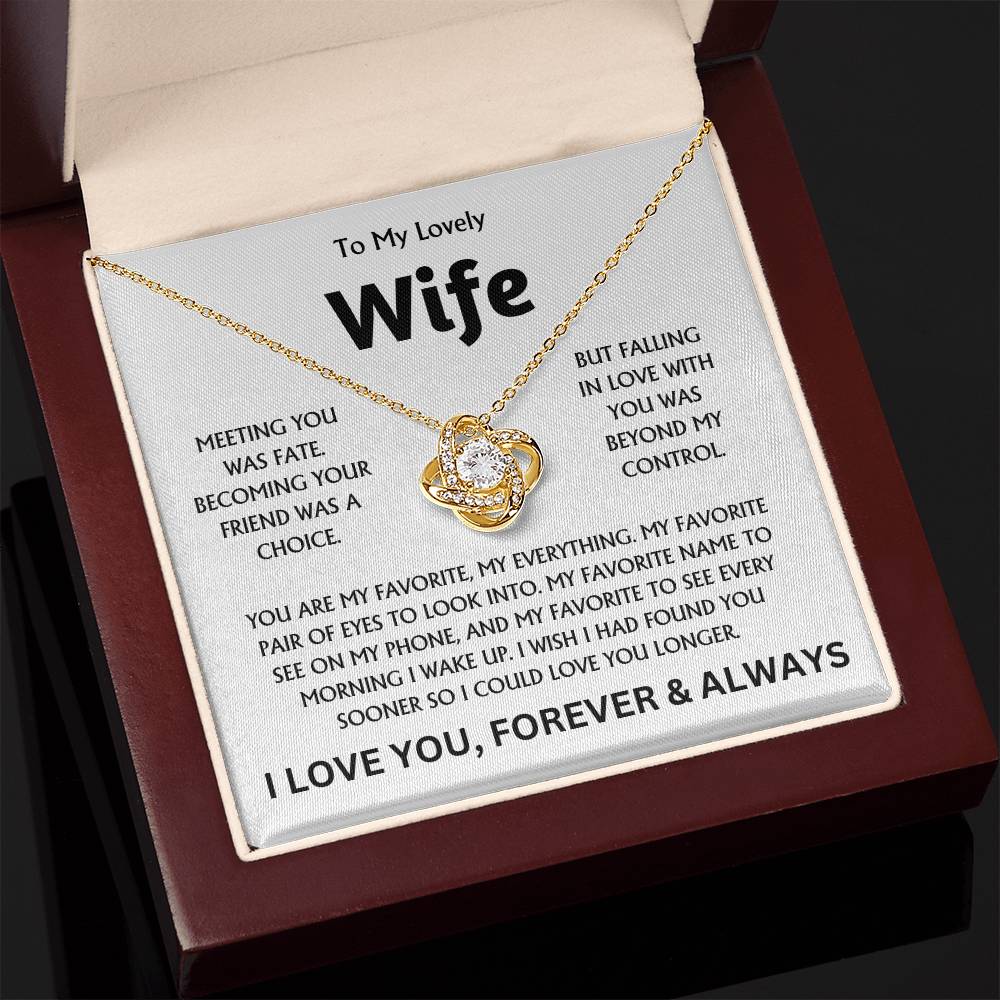 To My Lovely Wife - Love Knot Gift Set - TJ131