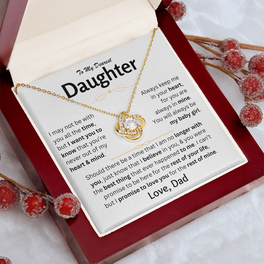 To My Dearest Daughter - Love Dad - Love Knot Gift Set - TJ151