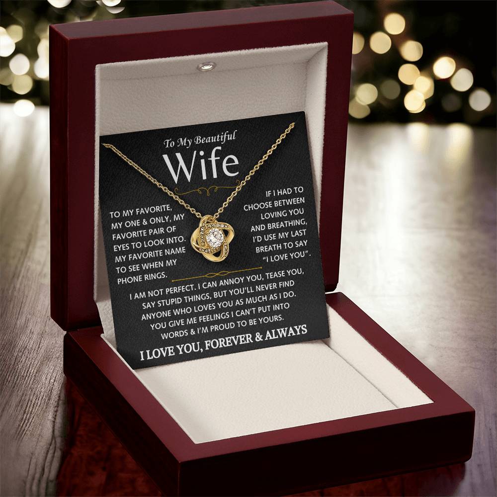 To My Beautiful Wife - Love Knot Gift Set - TJ135