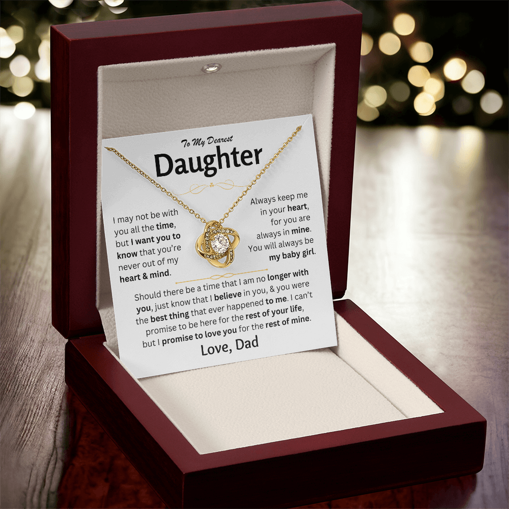 To My Dearest Daughter - Love Dad - Love Knot Gift Set - TJ151