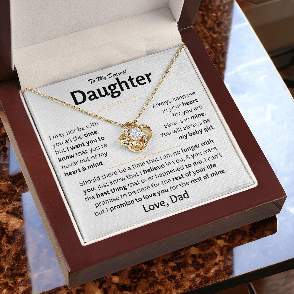 To My Dearest Daughter - Love Dad - Love Knot Gift Set - TJ151
