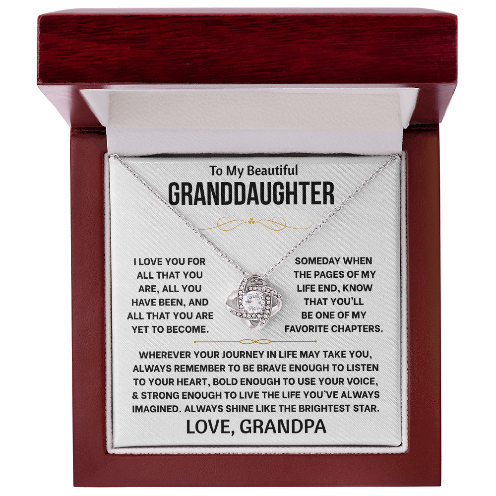 To My Beautiful Granddaughter - Love Knot Gift Set - TJ192
