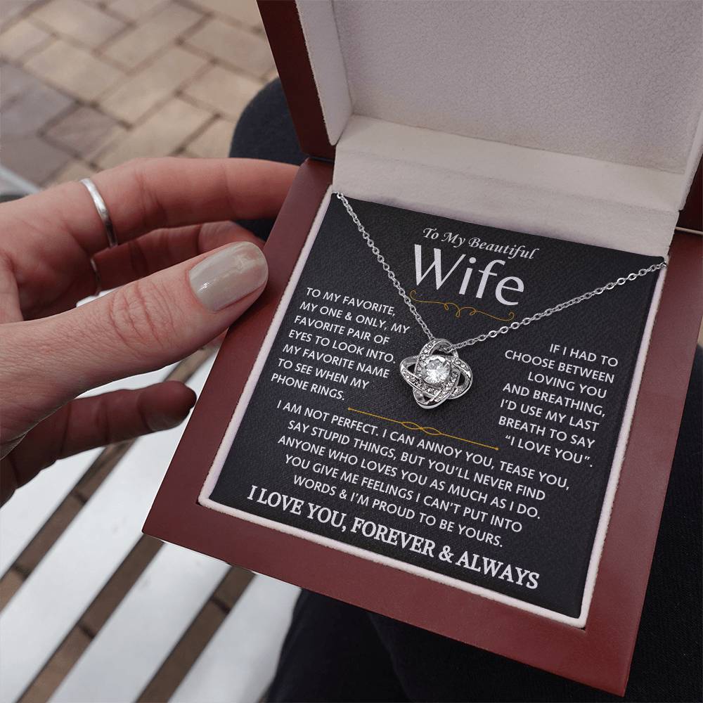 To My Beautiful Wife - Love Knot Gift Set - TJ135