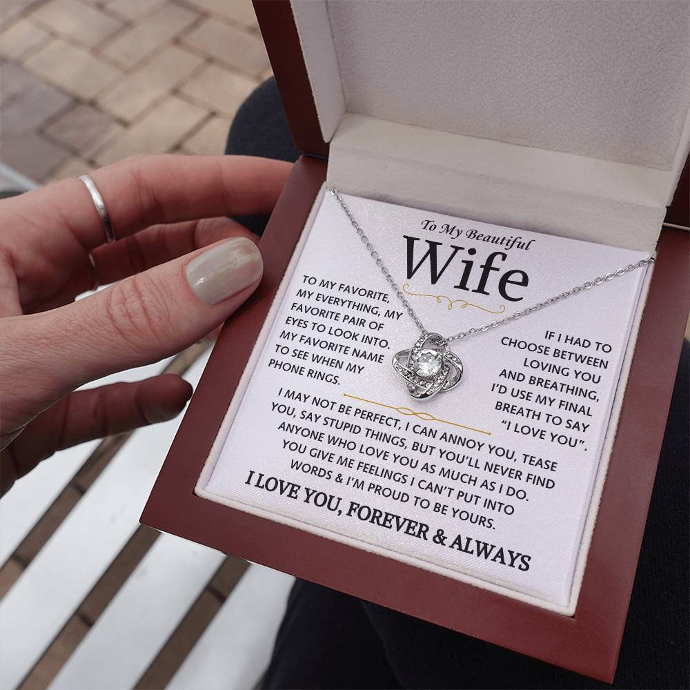 To My Beautiful Wife - Love Knot Gift Set - TJ121