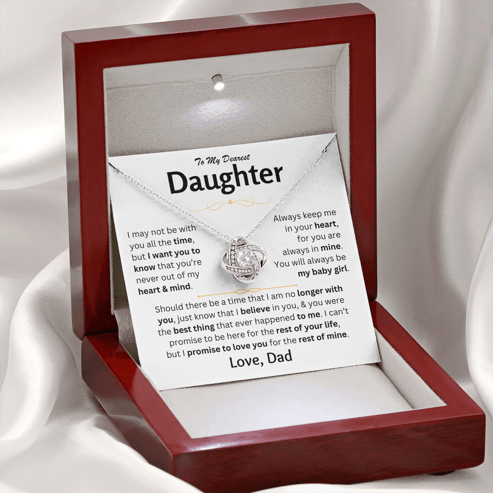 To My Dearest Daughter - Love Dad - Love Knot Gift Set - TJ151