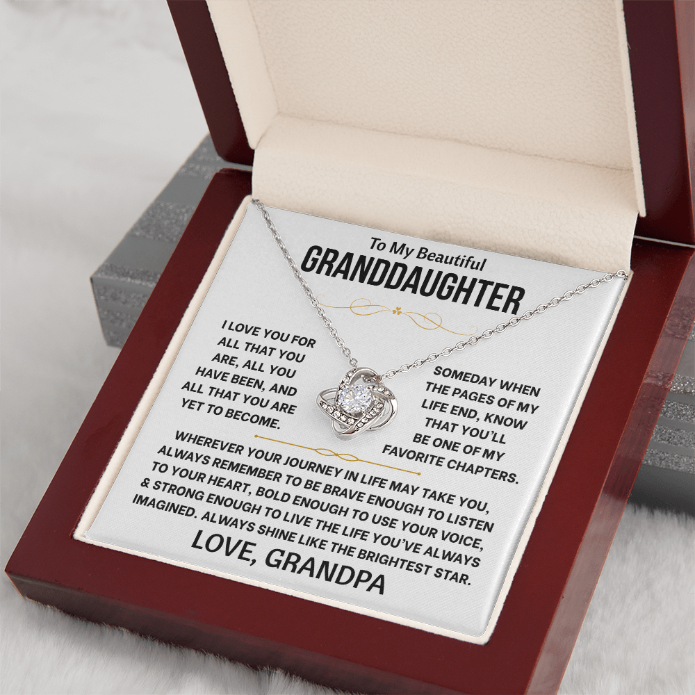 To My Beautiful Granddaughter - Love Knot Gift Set - TJ192