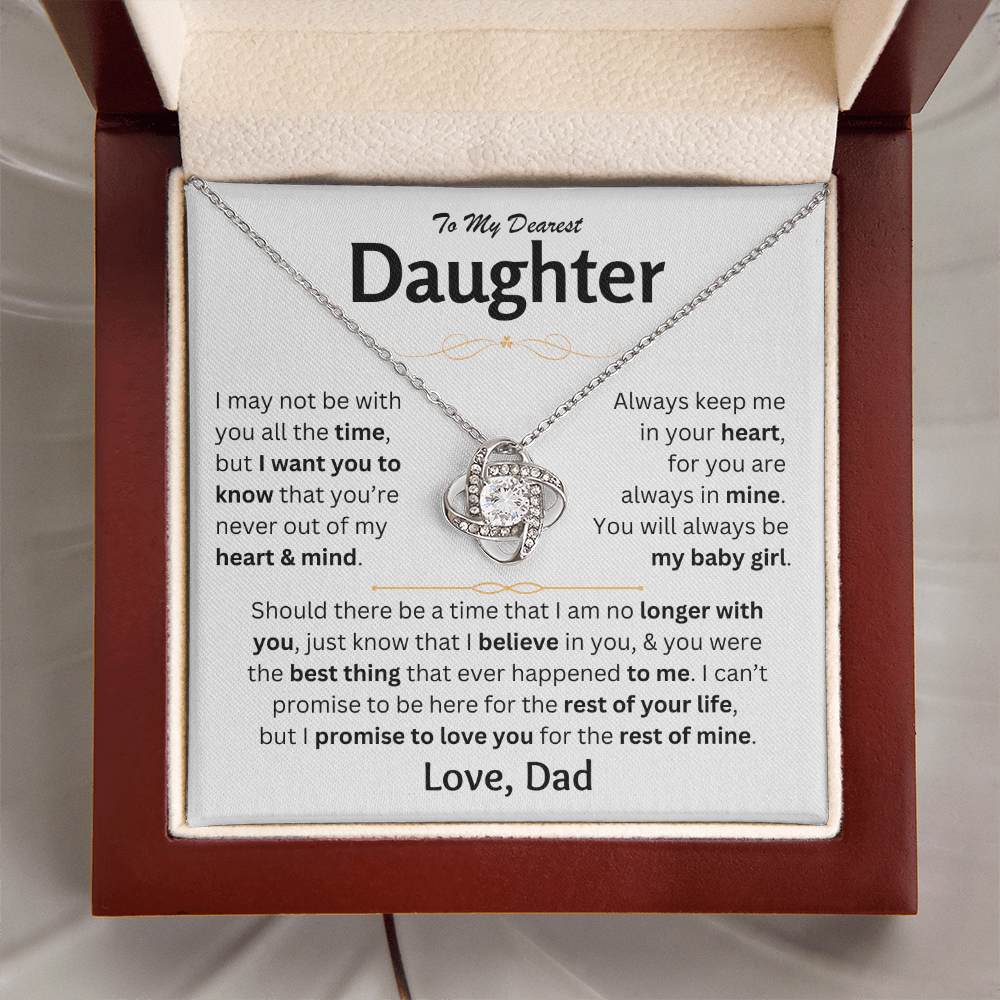 To My Dearest Daughter - Love Dad - Love Knot Gift Set - TJ151