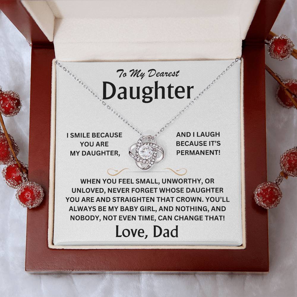 To My Dearest Daughter - Love, Dad - Love Knot Gift Set - TJ097