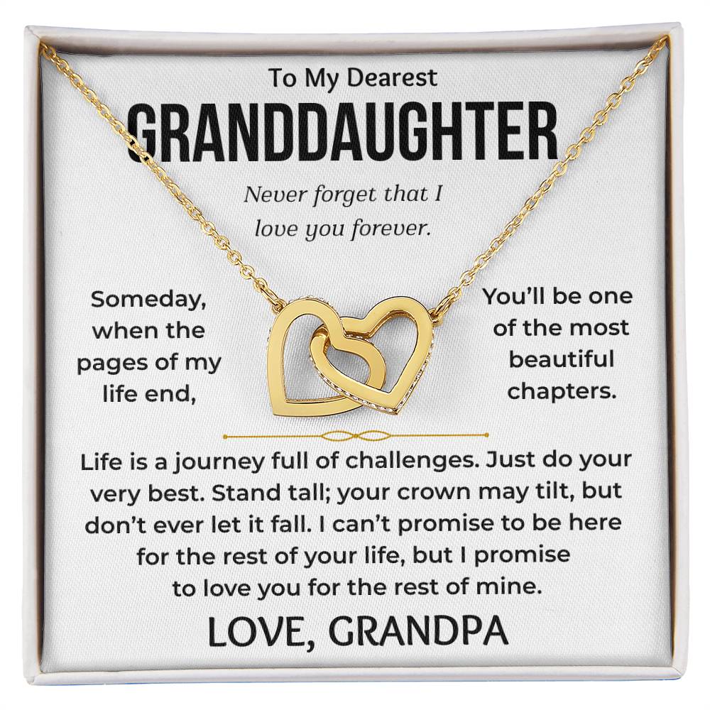 To My Dearest Granddaughter - Interlocking Hearts Gift Set - TJ198