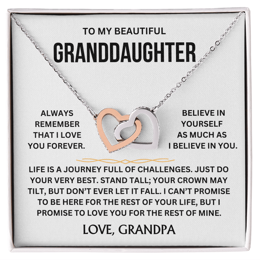 To My Beautiful Granddaughter - Interlocking Hearts Gift Set - TJ153