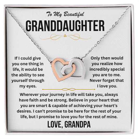 To My Beautiful Granddaughter - Interlocking Hearts Gift Set - TJ190