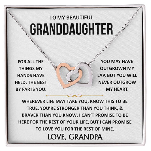 To My Beautiful Granddaughter - Interlocking Hearts Gift Set - TJ187