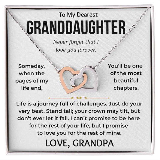 To My Dearest Granddaughter - Interlocking Hearts Gift Set - TJ198