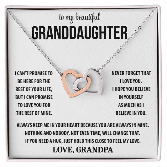 To My Beautiful Granddaughter - Interlocking Hearts Gift Set TJ194