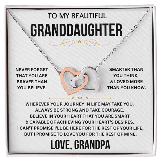 To My Beautiful Granddaughter - Interlocking Hearts Gift Set - TJ199