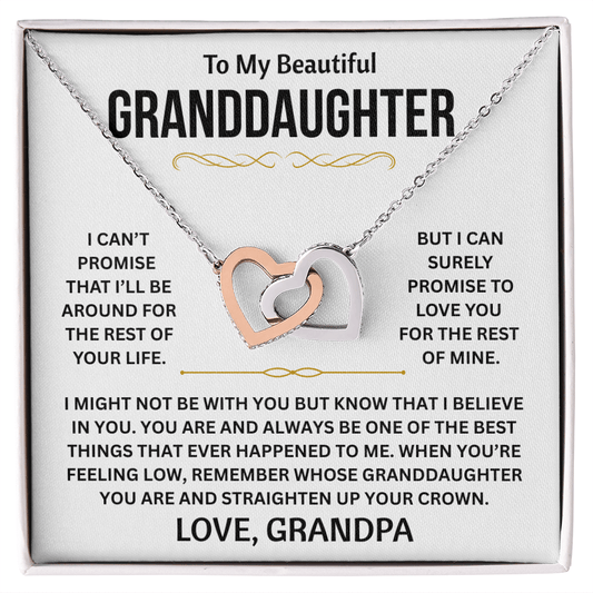 To My Beautiful Granddaughter - Interlocking Hearts Premium Gift Set - TJ191