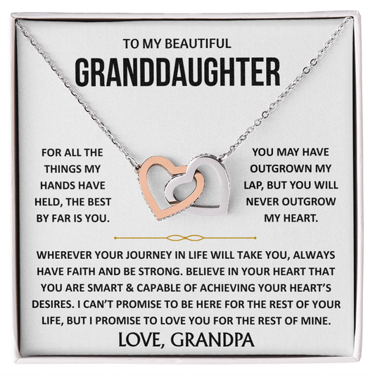To My Beautiful Granddaughter - Interlocking Hearts Gift Set - TJ193
