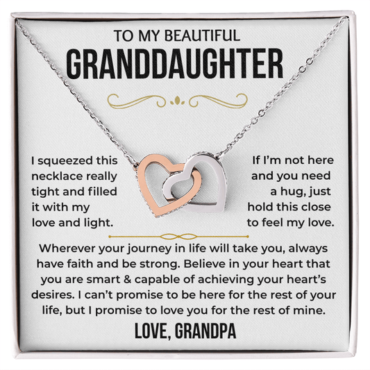 To My Beautiful Granddaughter - Interlocking Hearts Gift Set - TJ197